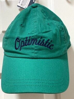 Universal Thread Optimistic Embroidered Baseball Hat Green new